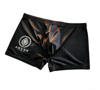 Bóxer Masculino de Seda de Hielo Talla XL-4XL Bóxer Masculino(Black 2XL) | Tejido de seda de hielo, acabado , en U, tallas XL-4XL, ideal para hogar