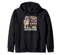 Boxer Mom Always Ready for Adventure Sudadera con Capucha