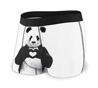 Bóxer para Hombre All You Need is Love Panda Bear Heart Symbol Whimsical Animal Fly Front con Bolsa de Ropa Interior