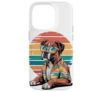 Boxer Perro Gafas De Sol Hawái Playa Verano Carcasa para iPhone 14 Pro