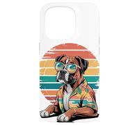 Boxer Perro Gafas De Sol Hawái Playa Verano Carcasa para iPhone 15 Pro