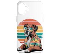 Boxer Perro Gafas De Sol Hawái Playa Verano Carcasa para iPhone 16 Plus