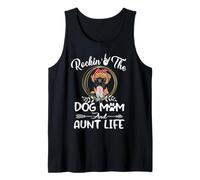 Boxer Rocking The Dog Mom and Aunt Life Funny Mothers Day Camiseta sin Mangas