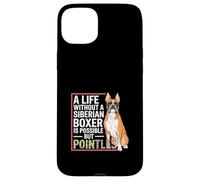 Bóxer Siberiano con una Frase Divertida Carcasa para iPhone 15 Plus