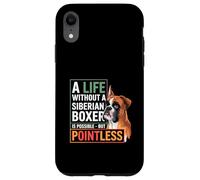 Bóxer Siberiano con una Frase Divertida Carcasa para iPhone XR
