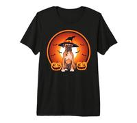 Boxer - Sombrero de Bruja Divertido para Amantes de los Perros de Halloween Camiseta Premium
