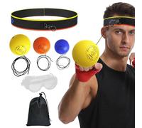 Boxer Training Tool with Headband, Boxing Reflex Ball for Training, Boxing Training Reflex Ball, Headband Boxing Reflex Ball, Reflex Training Tool 9,84 x 1,57 pulgadas for Boxers