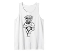 Bóxer Yoga Cachorro Pogi Divertida Postura de árbol Vrikshasana Camiseta sin Mangas