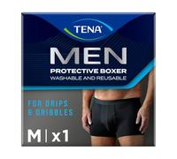 Bóxers absorbentes para hombres reutilizables TENA Boxers de protección para hombres M negro para la incontinencia ligera, se ven y usan como ropa interior ordinaria Cintura 81-86 cm