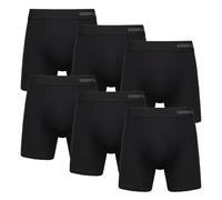 Boxers de bambú para hombre paquete de 6, ropa interior premium suave y transpirable con cinturilla elástica, tejido suave y sedoso, bolsillo anatómico y elastano elástico, tallas S a XL