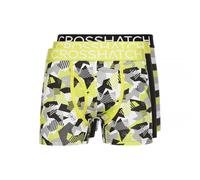 Bóxers De Diseño De Moda Para Hombre 3-Pack Crosshatch Crystaline Verde