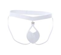 Bóxers Genéricos Bragas Exóticas Bajas con Bolsillo Desmontable, Tanga Transparente para Mayor Comodidad y Mantenimiento, blanco, XXL