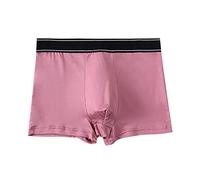 Boxers para hombre, paquete múltiple, tamaño mediano, de algodón suave, mezcla de algodón ultrasuave, transpirable, tela elástica, comodidad para todo el día, diseño de botón, cintura elástica, rosa