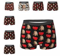 Boxers personalizados para el día de San Valentín para hombre con cara Boxers personalizados para mí, divertidos calzoncillos novedosos, regalos para el día de San Valentín, boda, regalos para él