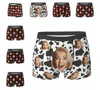 Boxers personalizados para el día de San Valentín para hombre con cara Boxers personalizados para mí, divertidos calzoncillos novedosos, regalos para el día de San Valentín, boda, regalos para él