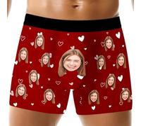 Boxers personalizados para hombre, divertidos bóxers para hombres, ropa interior personalizada con foto, regalos personalizados para papá, novio, marido, padre, style2, XXL