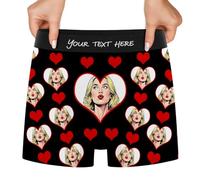 Boxers personalizados para hombre, divertidos para la cara de su esposa, ropa interior, regalos de cumpleaños, XS-4XL, estilo8, XXL