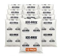 Boxes Fast BFIB24BPD Ice-Brix - Pack de gel frío, 20 x 15 x 2,5 cm, 60,96 g Reutilizable, apto para alimentos, color blanco (Pack de 12)
