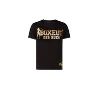 BOXEUR DES RUES Camiseta icónica negra y dorada, negro/dorado, XL