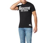 BOXEUR DES RUES Camiseta negra icónica, Blanco Y Negro, 3XL