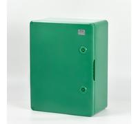 BOXEXPERT Caja de distribución exterior de plástico ABS IP65, carcasa verde (serie Fleet), 400 x 300 x 170 mm, armario exterior resistente al agua, carcasa industrial, caja de fusibles
