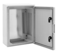 BOXEXPERT Caja de distribución exterior impermeable con techo de lluvia IP65, plástico ABS 400x300x165 mm (Fleet Roof) gris | armario eléctrico exterior