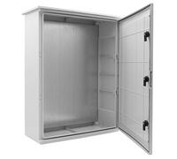 BOXEXPERT Caja de distribución exterior impermeable con techo impermeable [clase de protección IP65, plástico ABS] 800 x 600 x 260 mm (serie Fleet Roof) gris | armario exterior | caja eléctrica