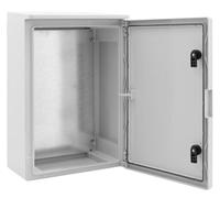 BOXEXPERT Caja de distribución exterior impermeable con techo IP65 [plástico ABS] 500 x 350 x 195 mm (Fleet Roof) gris | armario exterior | caja eléctrica