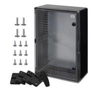 BOXEXPERT caja de distribucion exterior IP65 ABS 700x500x250mm Fleet, impermeable, armario electrico/mural, caja industrial vacia, negro