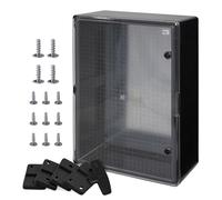 BOXEXPERT caja de distribucion exterior IP65 ABS 800 x 600 x 260 mm Fleet, impermeable, armario electrico/mural, caja industrial vacia, negro