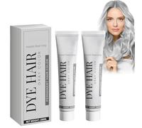 Boxiatil Crema Colorante Temporal Para El Cabello - Gris Para El Cabello, Crema Colorante Natural Para El Gris Plateado, Color Semipermanente Plateado, 2 Piezas