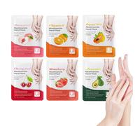 Boxiatil Mascarilla Para Manos, 6 Pares Guantes Nutritivos con Ácido Hialurónico y Ceramidas, Tratamiento Para Secas y Agrietadas, Mascarillas Exfoliantes Para Manos, Suaviza y Regenera la Piel