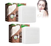 Boxiatil PSoaps Coco - Jabón de Ducha Vegano para Todo Tipo de Piel con Extracto de Coco - Jabón Natural como Gel de Ducha Sólido y Champú Sólido - Ideal para Blanqueamiento e Hidratación de la Piel -