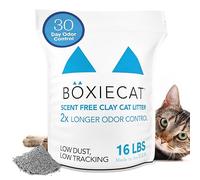 Boxie® - Arena para Gatos sin Perfume para 30 días, Control de olores Naturales, Arena para Gatos de Arcilla aglutinante de 16 Libras