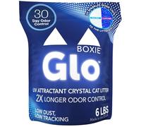 Boxie® GLO™ - Arena para Gatos con Control de olores de 30 días, Arena para Gatitos de Cristal no aglutinante de 6 Libras