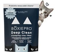 BoxiePro Limpieza Profunda, sin Olor, Arena para Gatos aglutinante probiótica, fórmula de Arcilla, hogar más Limpio, Caja de Arena Ultra Limpia, Control de olores Alimentado por probióticos, Arena