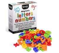 Boxiki Kids Conjunto de Letras y números del Alfabeto magnético de 80 Piezas para niños Letras magnéticas Números y símbolos matemáticos