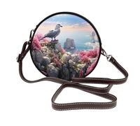 BOXILTD Bonita bolsa de hombro de panda gigante, bolsa cruzada de cuero con correa ajustable, perfecta para el trabajo, viajes y compras, Birds on the Stone, Talla única