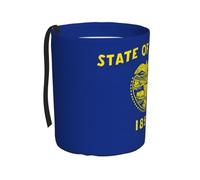 BOXILTD Cubo de basura plegable multiusos con la bandera del estado de Oregon para automóvil, SUV, camión, color negro