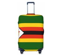 BOXILTD Protector de equipaje de viaje con bandera de Zimbabue, protector de maleta para equipaje de 18 a 32 pulgadas, negro, morado, rojo, Negro -, M