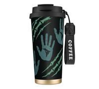BOXILTD Taza de café de viaje de Halloween con impresión de garra | Trae vibraciones espeluznantes de Halloween a todas partes, sorprende a amigos y familiares para la celebración de Halloween
