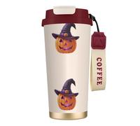 BOXILTD Taza de café de viaje personalizada con diseño de capucha de | Trae vibraciones espeluznantes de Halloween a todas partes, sorprende a amigos y familiares para la celebración de Halloween