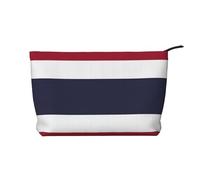 BOXILTD The Silesian Flag - Bolsa de maquillaje de viaje suave, estuche de cosméticos compacto con cierre de cremallera, ideal para artículos esenciales, Thailand Flag, Talla única