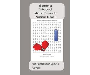 Boxing 1-Word Word Search Puzzle Book: 60 Puzzles for Sports Lovers