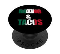 Boxing and Tacos Funny Mexico PopSockets PopGrip Adhesivo
