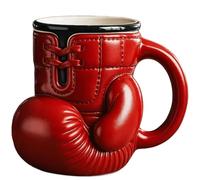 Boxing Glove Mug - Drink Like a Fighter, hecho a mano 12 oz rojo Boxing Glove Mug Coffee Cup, regalo único para boxeadores, entrenadores, entrenadores