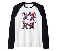 Boxing Gym Graphic For Men Patriotic 4th of July Gnomes Camiseta Manga Raglan