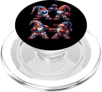 Boxing Gym Graphic For Men Patriotic 4th of July Gnomes PopSockets PopGrip para MagSafe