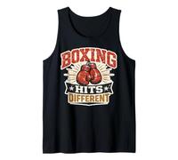 Boxing Hits Different Vintage Camiseta sin Mangas