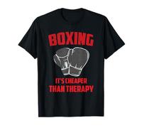 Boxing It's Cheaper Than Therapy Artes Marciales Camiseta